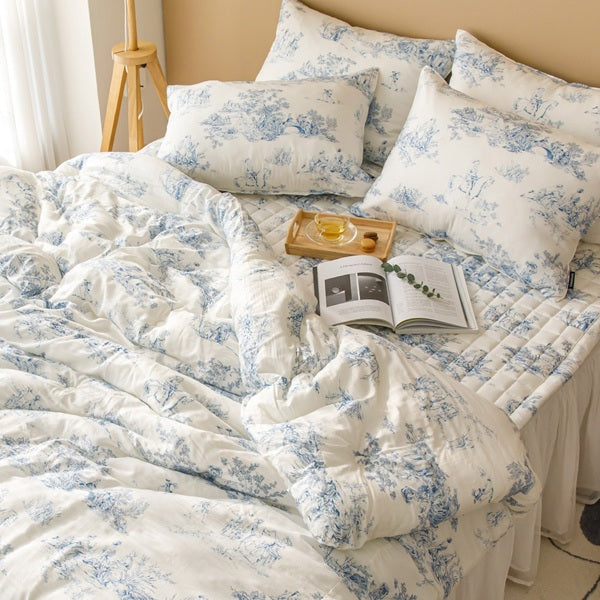 [Elegance] Modal Bedding Comforter & Pad Set - White Q – hanpoom