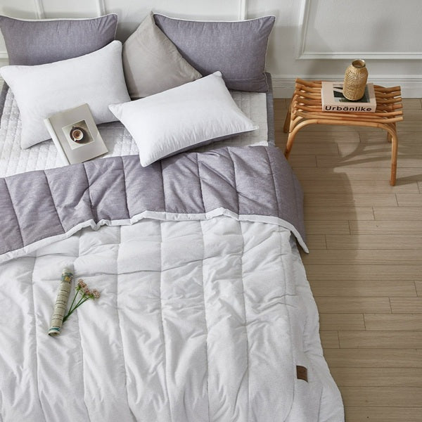 [Holiday] Soft Micro All-Season Bedding Comforter & Pad Set - White Q ...